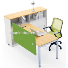 Используемая офисная рабочая станция из персикового дерева и теплая белая обивка, фабрика офисной мебели Pro (JO-4049-1)
